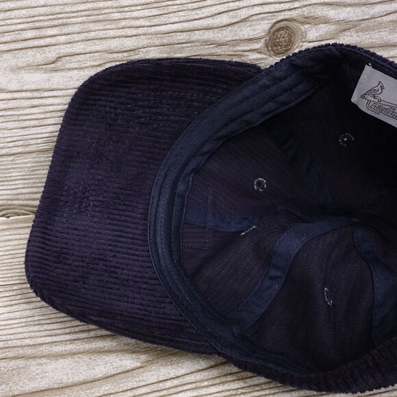 ST LOUIS CARDINALS SGA STADIUM GIVEAWAY BLUE CORDUROY STRAPBACK HAT CAP - Picture 7 of 8